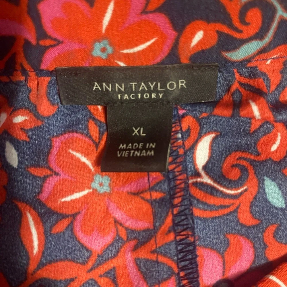 Ann Taylor Red and Blue Floral Dress - Picture 2 of 12